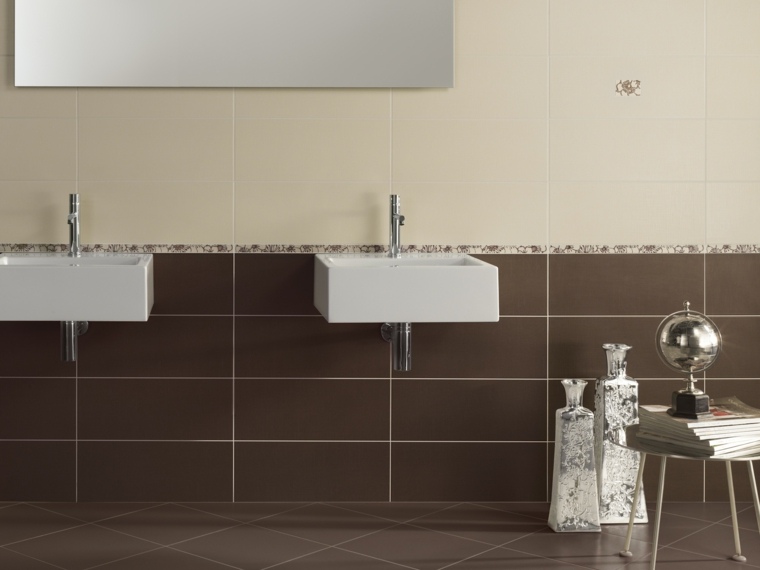 bathroom tiled brown