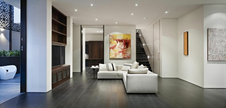 contemporary living room tile