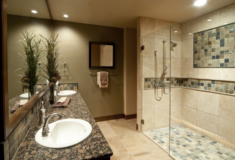 travertine tile bathroom contemporary design