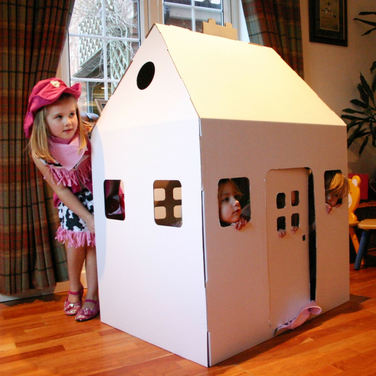 cardboard hut child idea diy original idea