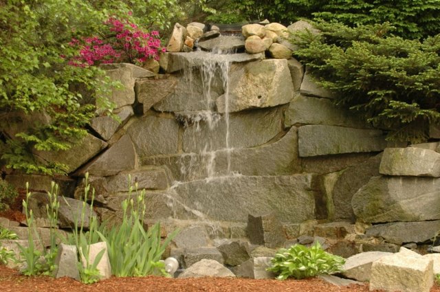 waterfall stones garden