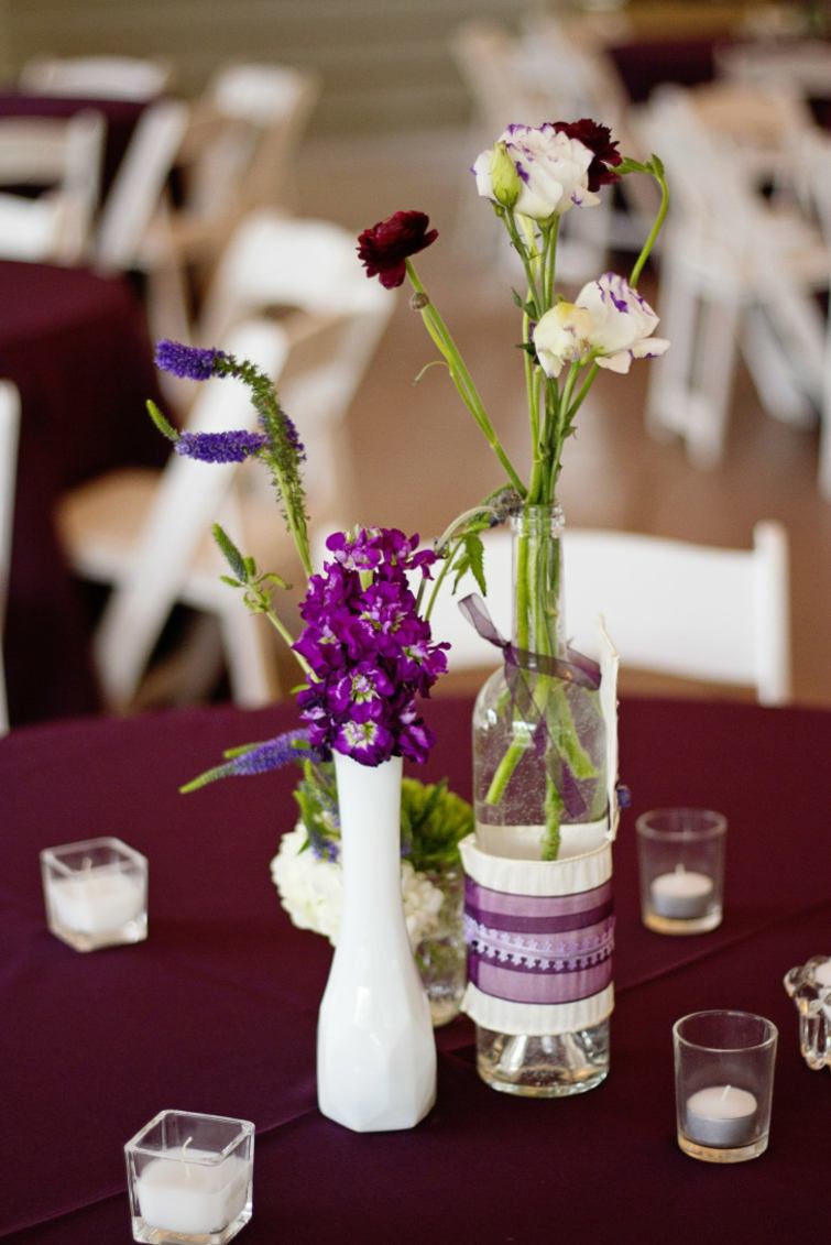 centerpiece candles flowers