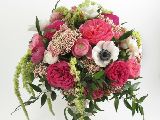 centerpiece buket anemone steg amaranth