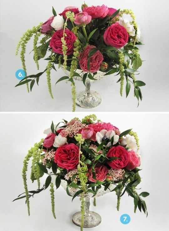 centerpiece blomst bryllup deco rose