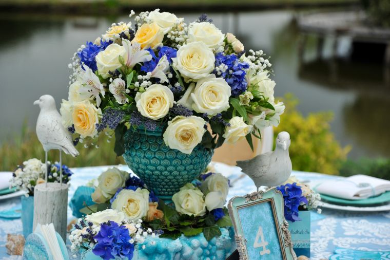 centerpiece bord blomster buket bryllup bord