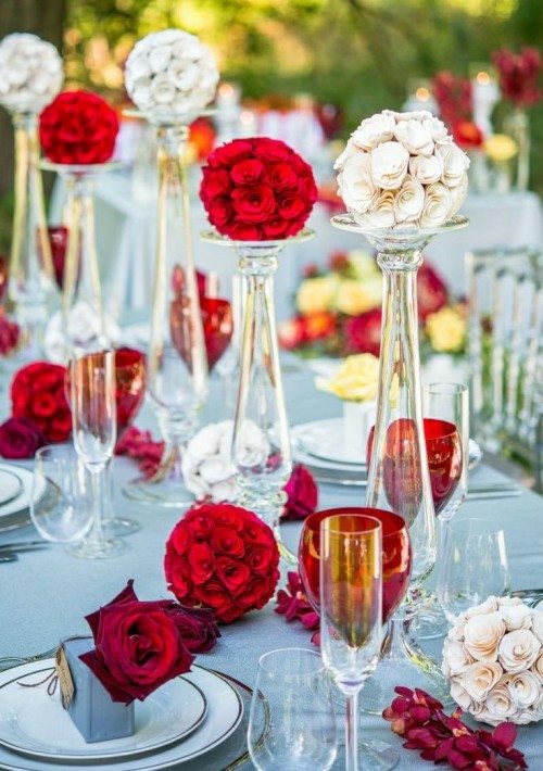 centerpiece flowers vases high