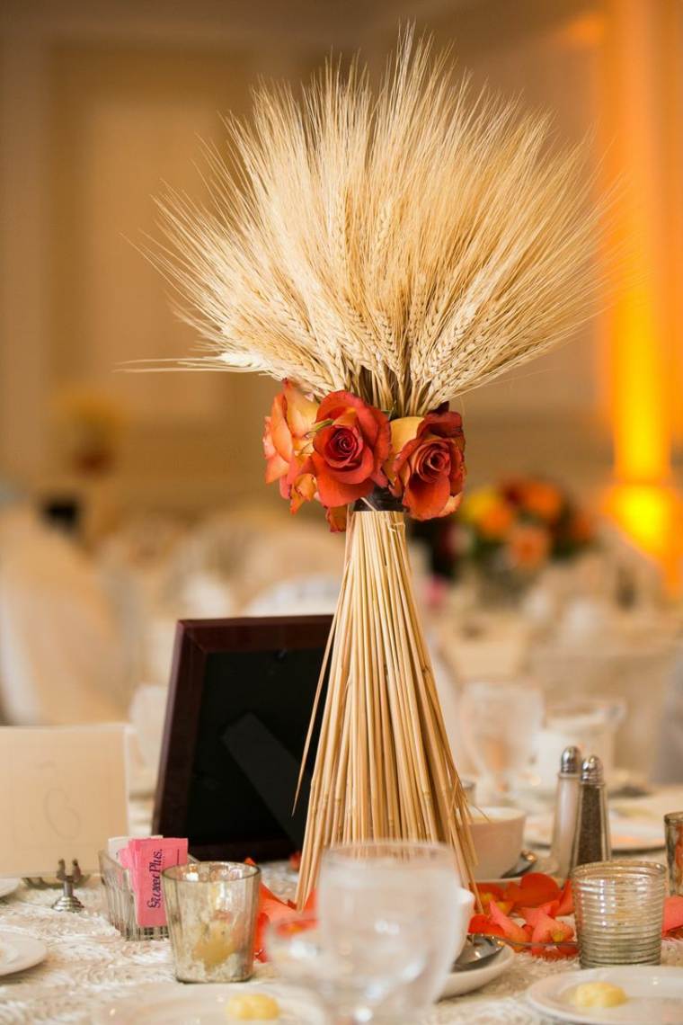 autumn wedding table deco