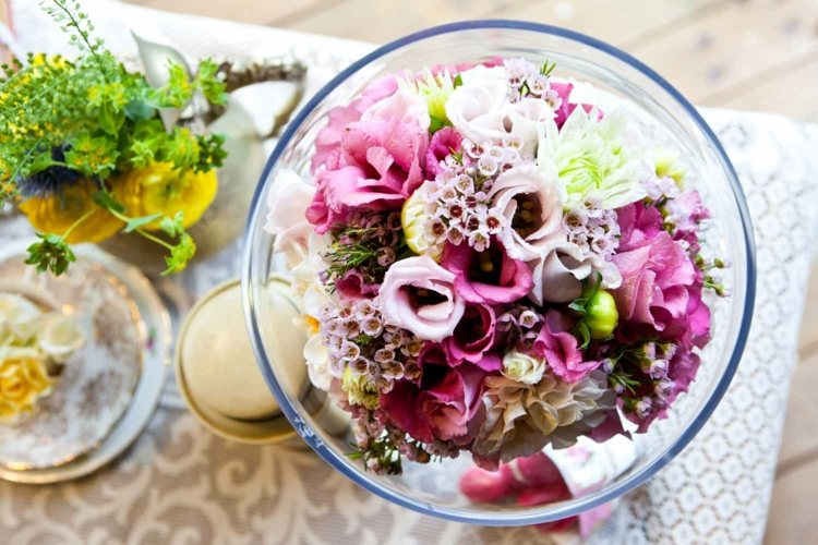 floral bryllup centerpiece