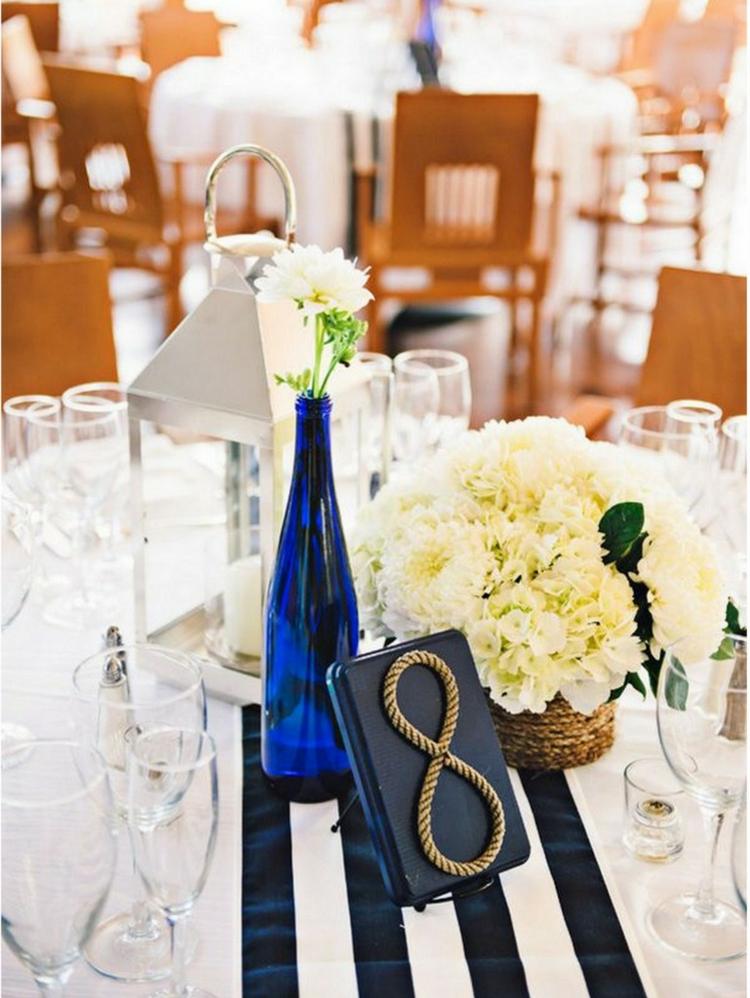 nautical theme wedding centerpiece