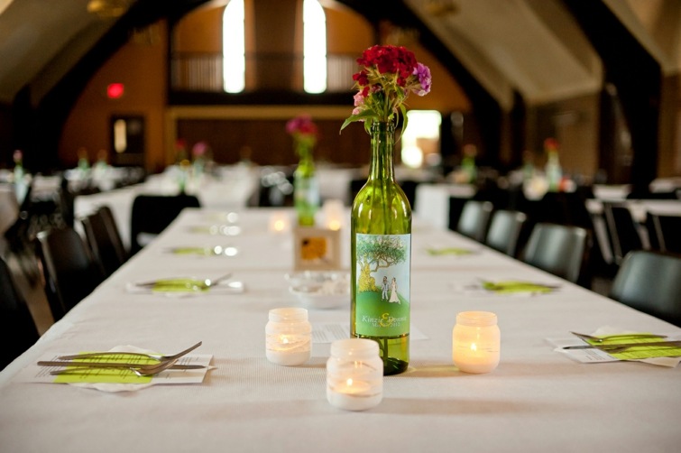 original centerpiece wedding bottles