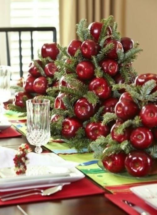 center table Christmas apples