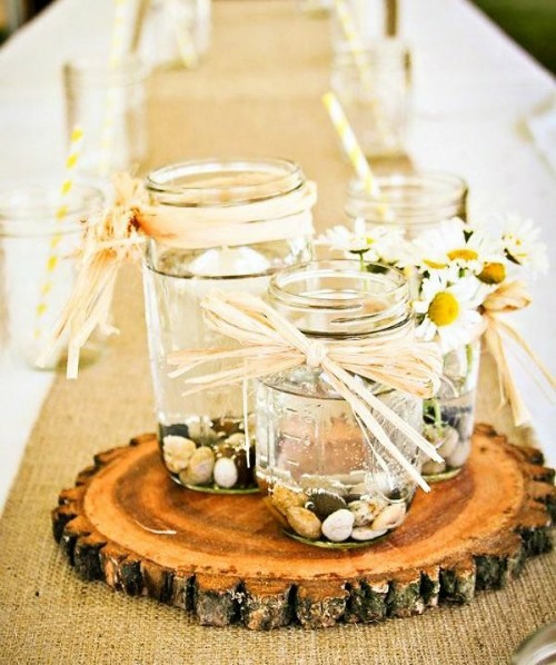 center table deco rustic wedding