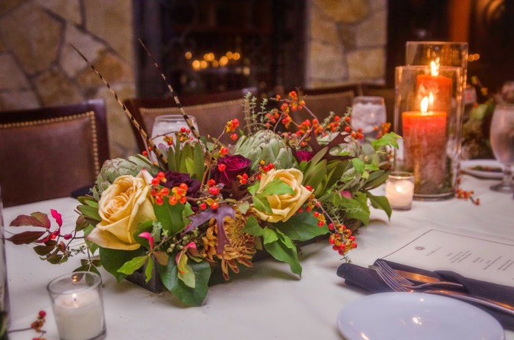 center table floral autumn