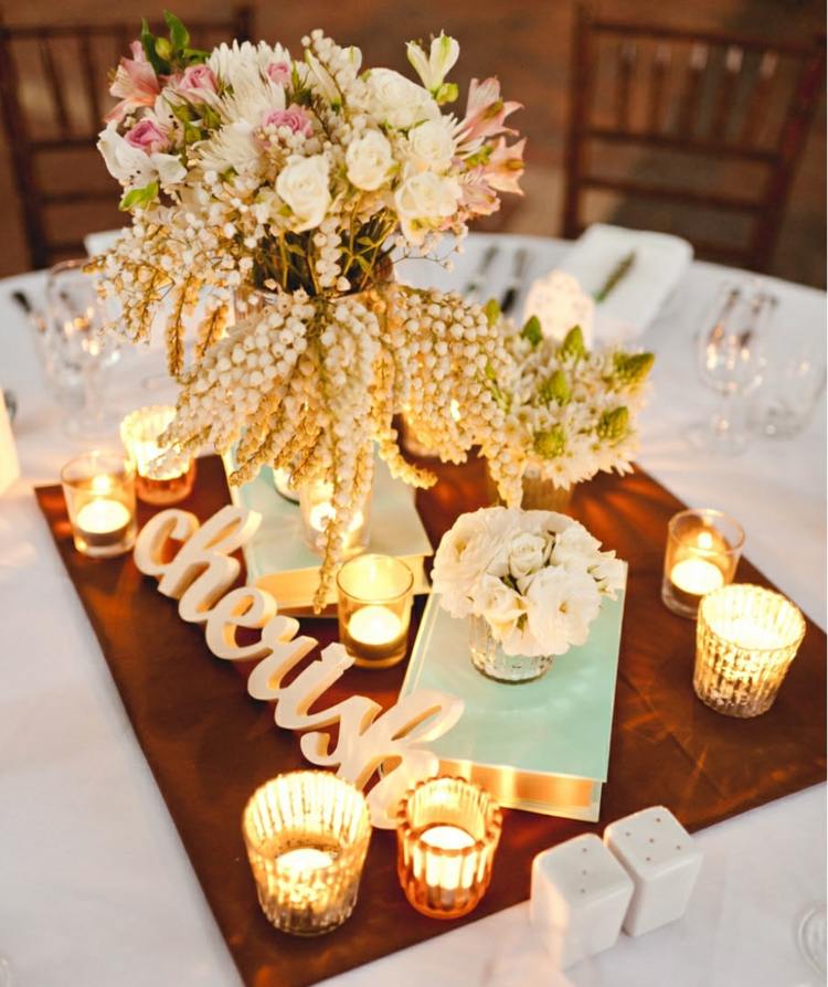 center table wedding flowers bousgies