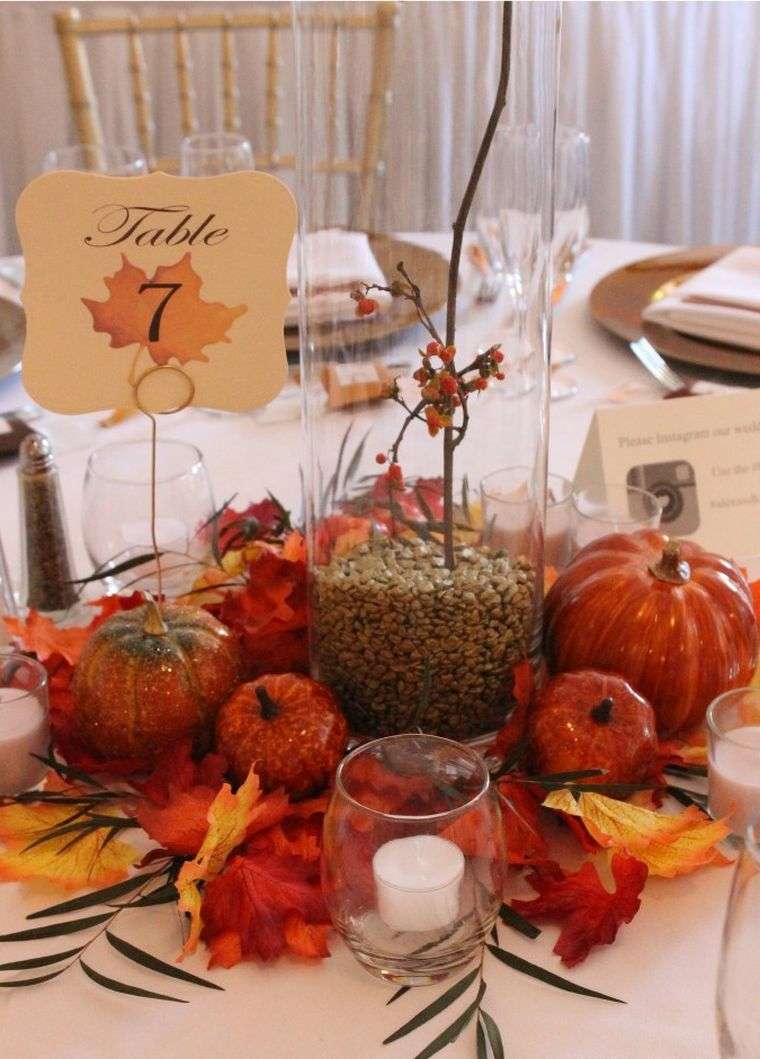 center table wedding themes' autumn