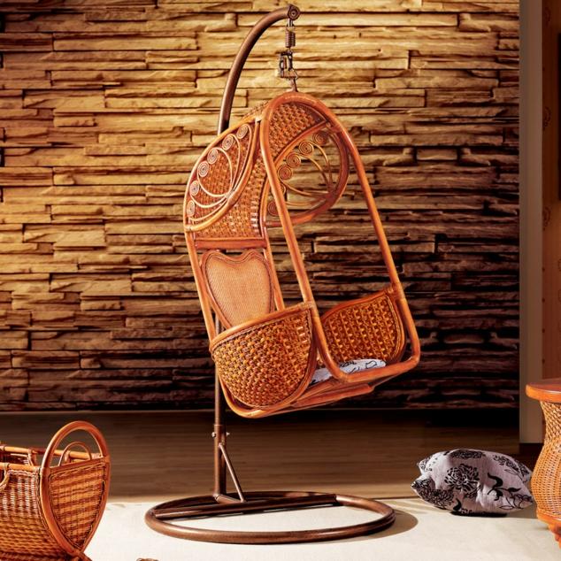 swinging chair woven rattan hanging