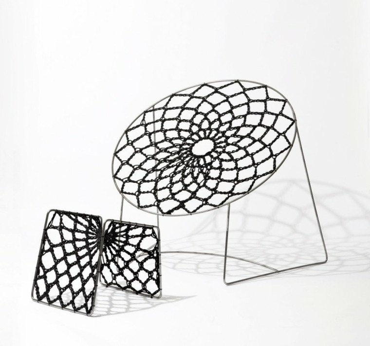 design chair iron black modern style