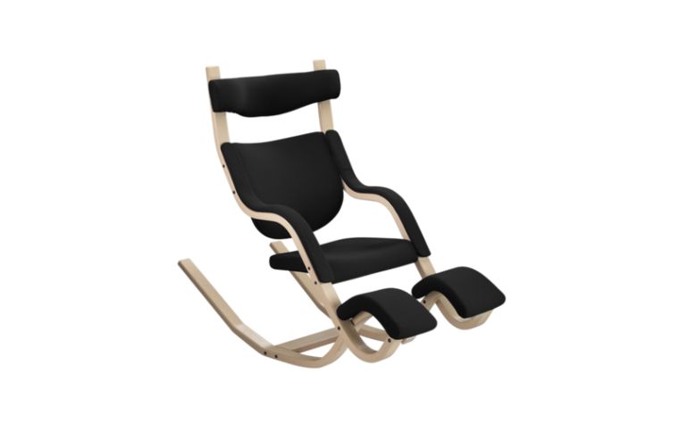 chair relaxation chair black and wood