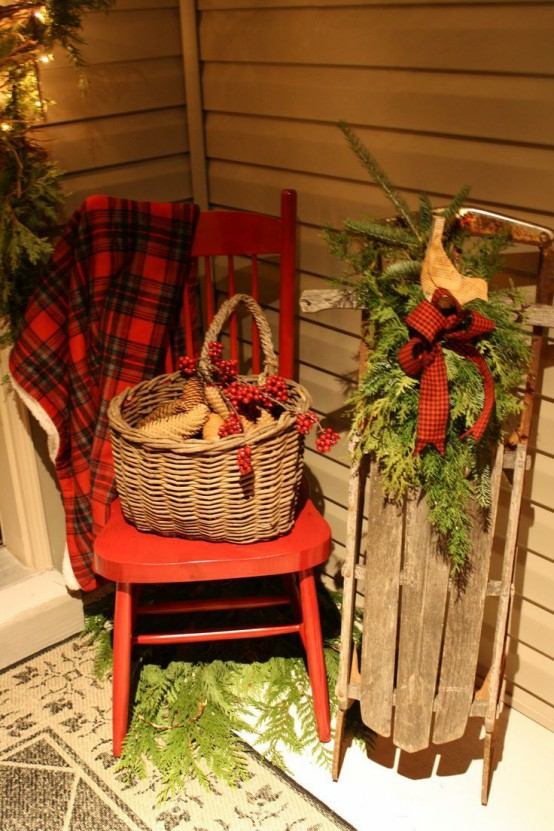 chair rustic-deco-de-noel