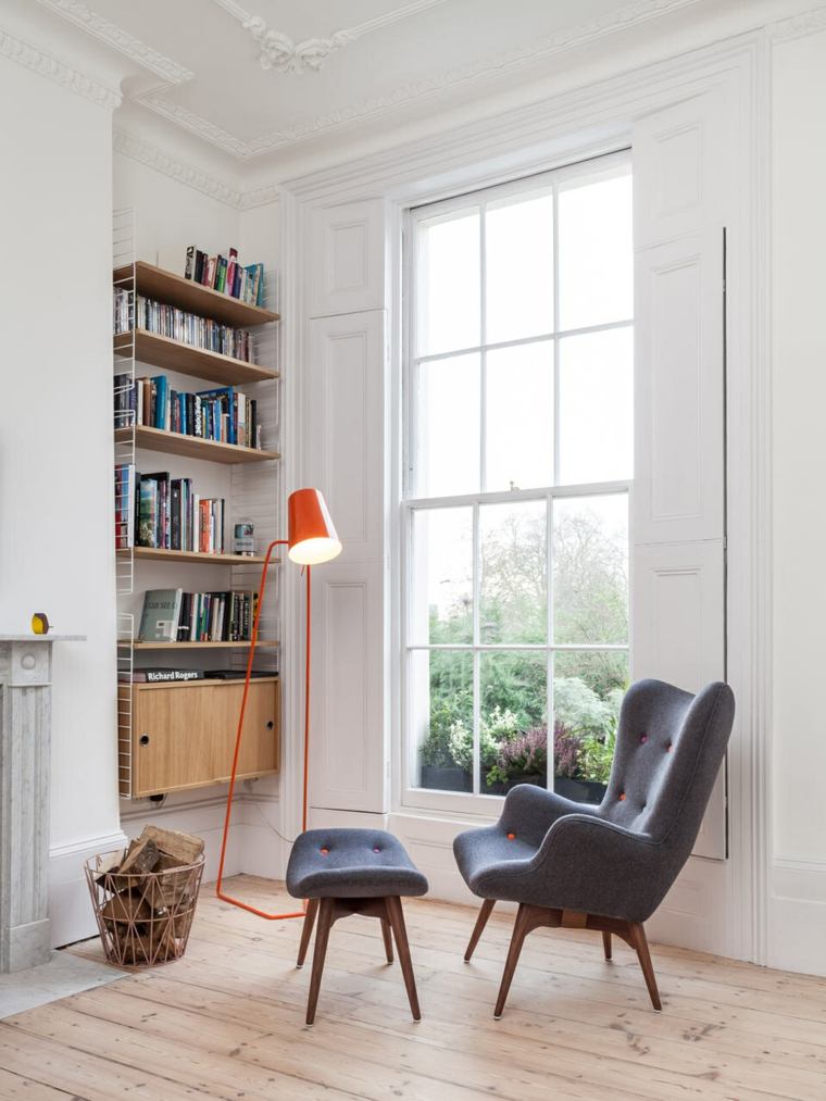 chair stool padded reading corner scandinavian lounge