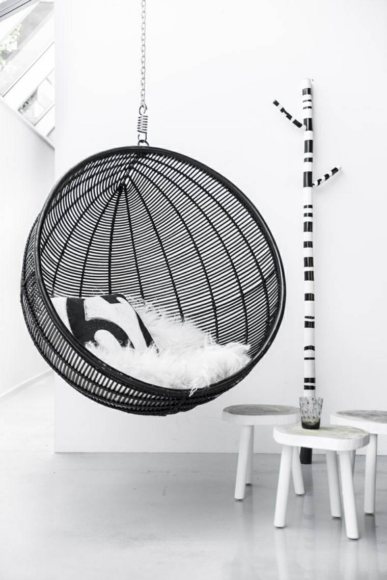 hanging chair design d'intérieur moderne idée mobilier suspendu design moderne 