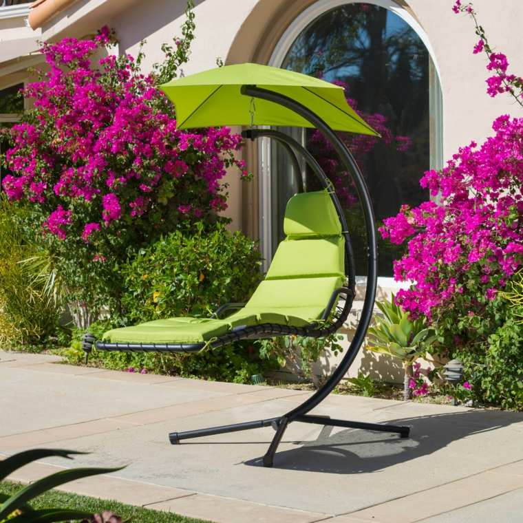 swing chair lounger on foot