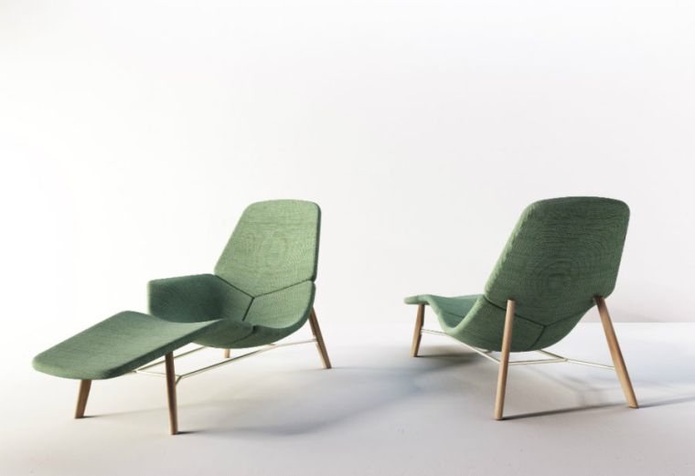 green textile wood interior chairs