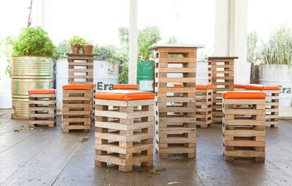 chairs tables pallets