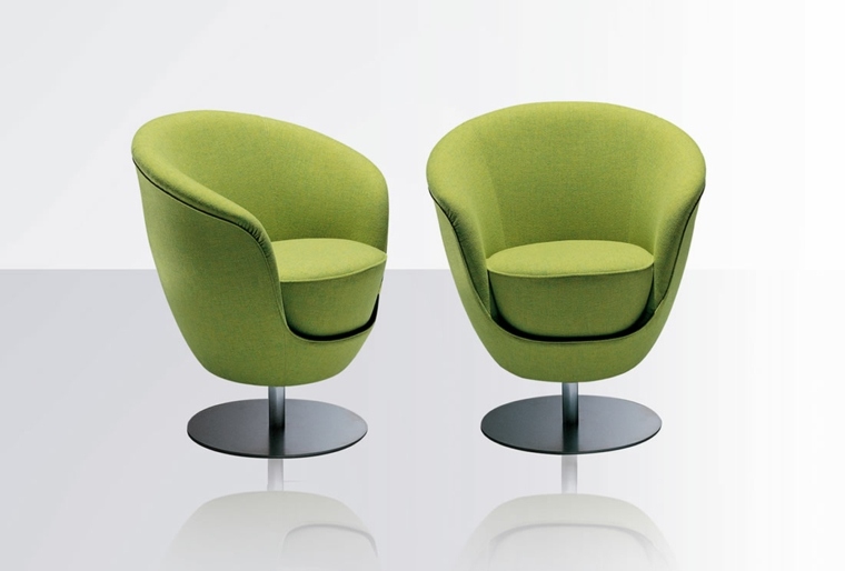 green chairs iron textile design style