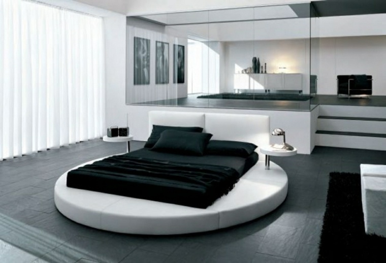 ultra contemporary bedroom round bed