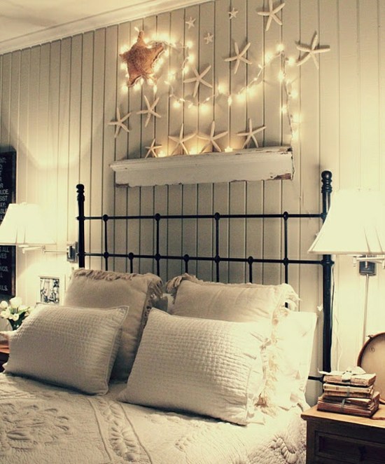 elegant bedroom marine decoration light garland