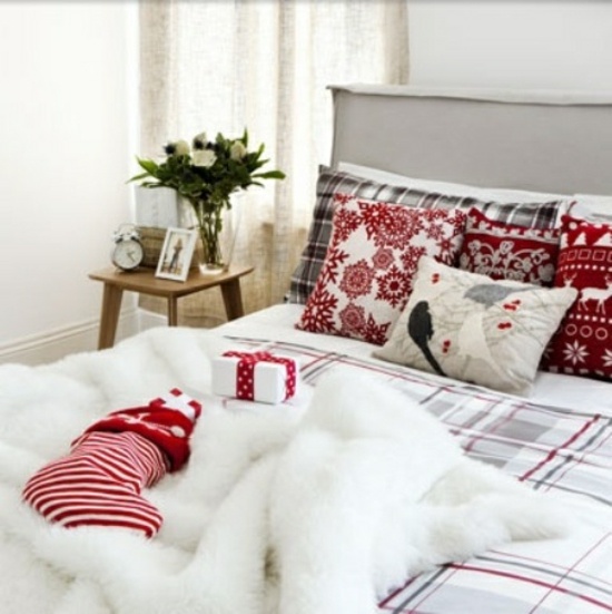 bedroom cushions christmas patterns