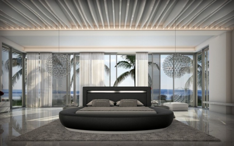 headboard lighting idea floor mat gray curtains false ceiling cushions gray