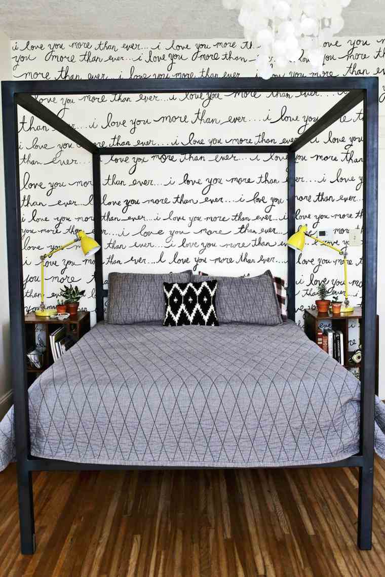 original idea DIY deco wall bedroom deco ideas bed