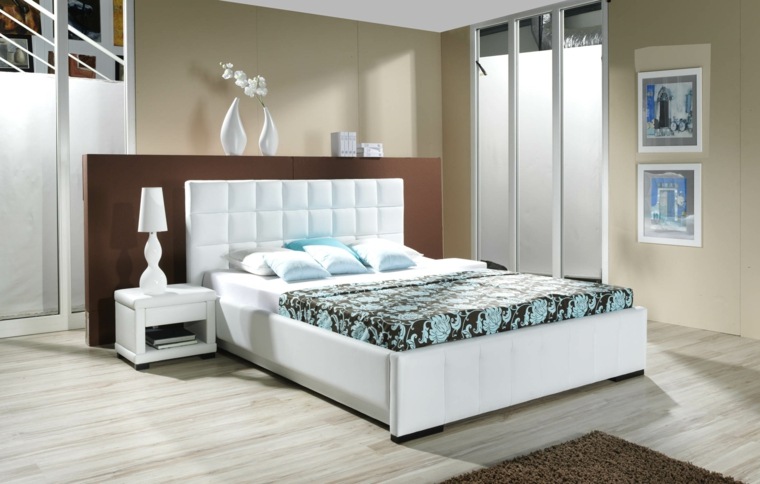 bedroom interior design bed white mattrass multicolored