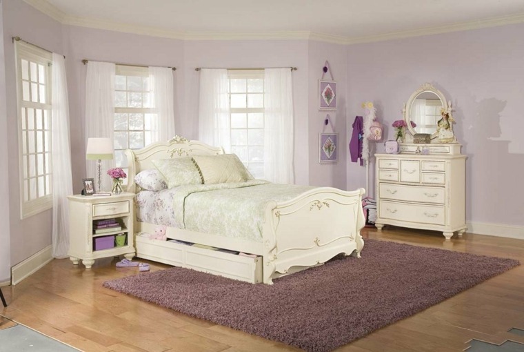 bedroom interior design bed vintage retro