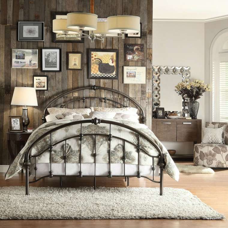 bedroom interior design vintage romantic iron