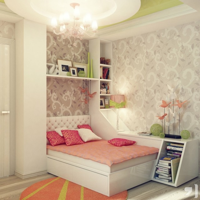 teen girl room farve-stor-seng-garderobe