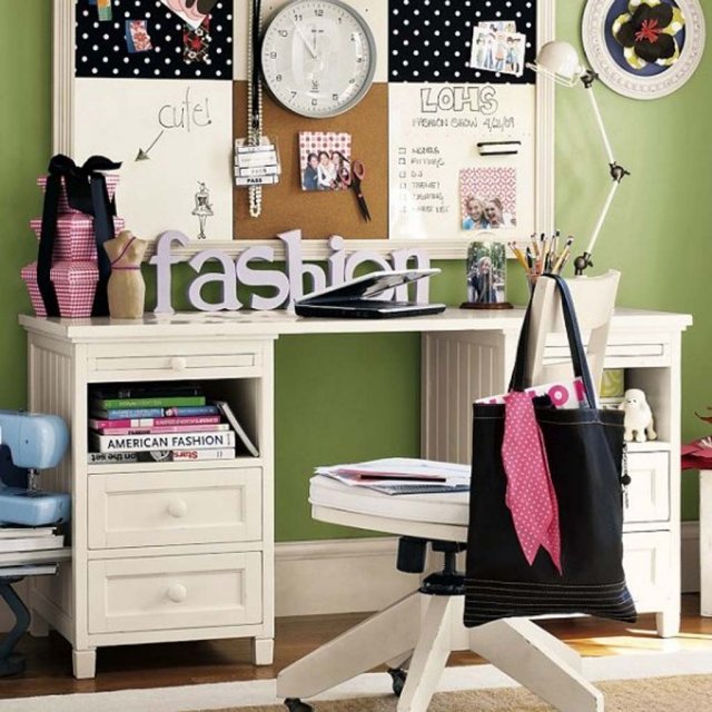 værelse-teen-pige-ideer-originale bed-office-desk-stole