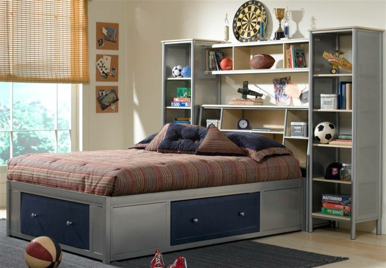 teen room headboard wood idea bed layout deco wall frames