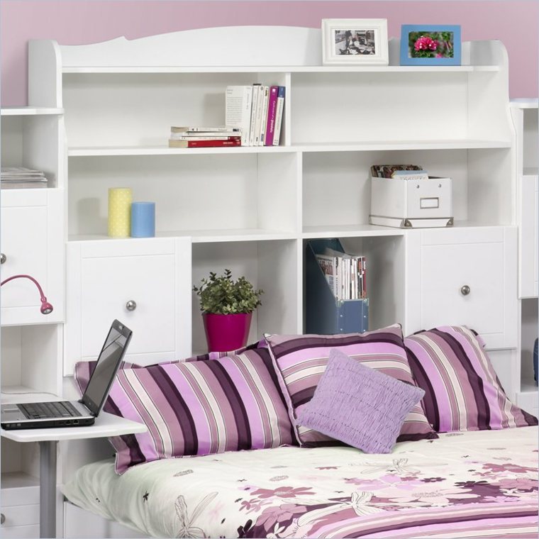 headboard storage shelves idea room teen