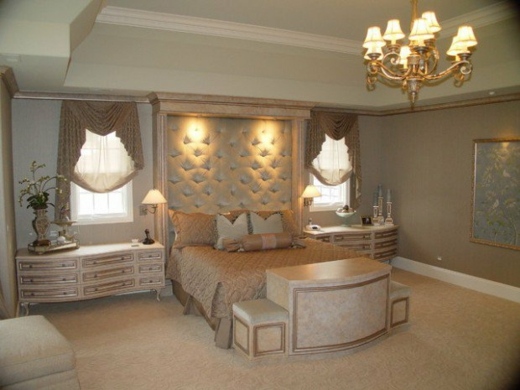 adult bedroom beige golden design