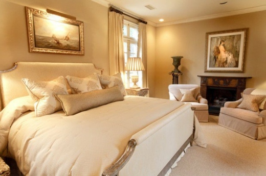 golden beige adult bedroom