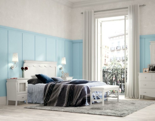 cheerful blue pastel room