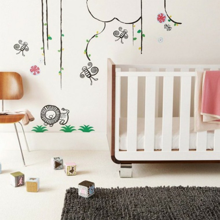 blandet baby room deco