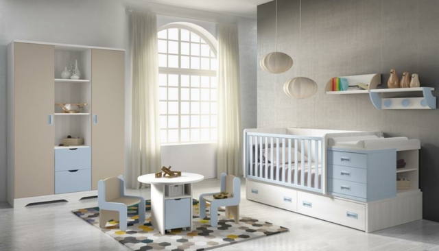 white blue baby room