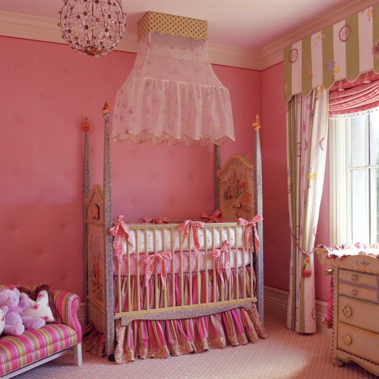 værelse baby pige deco pink