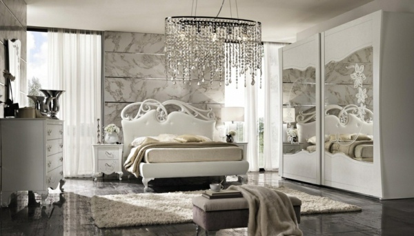 white room crystal chandelier