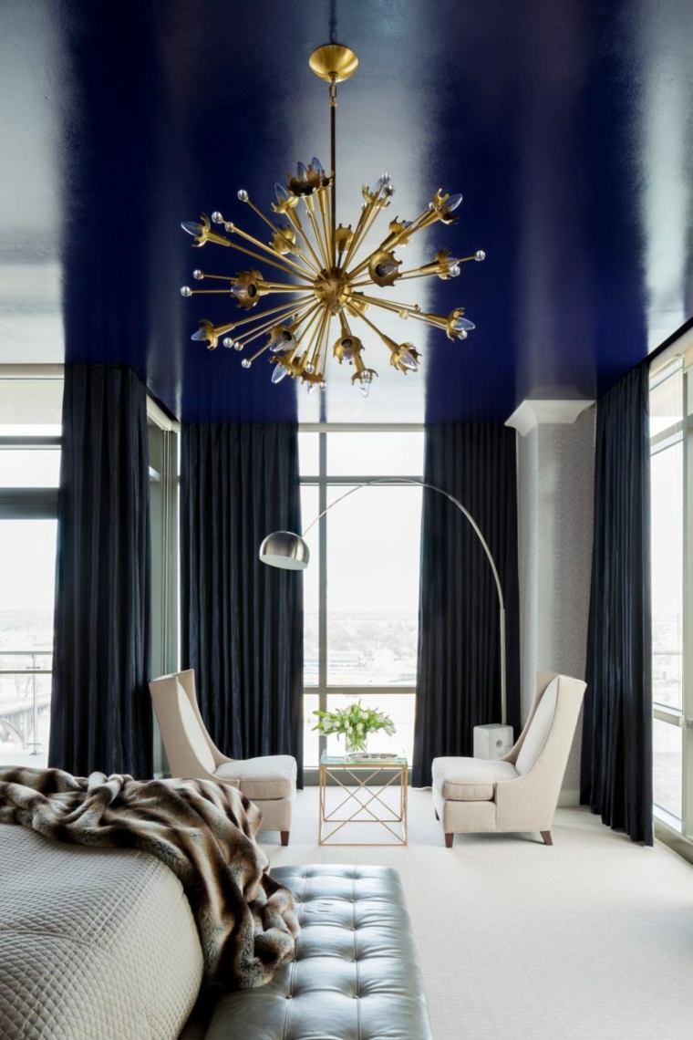 blue modern chic room by Tobi Fairley