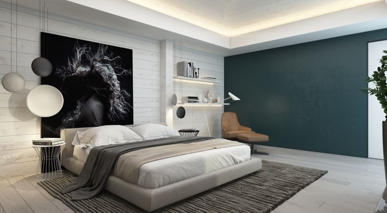 bedroom-contemporary design wall decorations